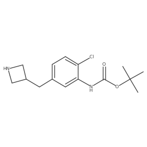 tert-butyl N-{5-[(azetidin-3-yl)methyl]-2-chlorophenyl}carbamate结构式