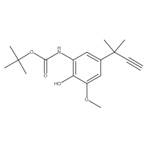 tert-butyl N-[2-hydroxy-3-methoxy-5-(2-methylbut-3-yn-2-yl)phenyl]carbamate结构式