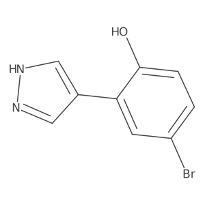 4-bromo-2-(1H-pyrazol-4-yl)phenol结构式