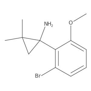 1-(2-Bromo-6-methoxyphenyl)-2,2-dimethylcyclopropan-1-amine Structure