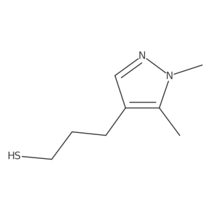 3-(1,5-dimethyl-1H-pyrazol-4-yl)propane-1-thiol结构式