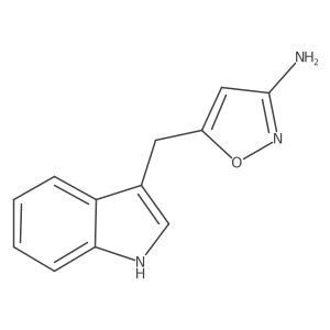 5-[(1H-indol-3-yl)methyl]-1,2-oxazol-3-amine结构式