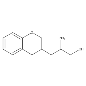 2-amino-3-(3,4-dihydro-2H-1-benzopyran-3-yl)propan-1-ol结构式