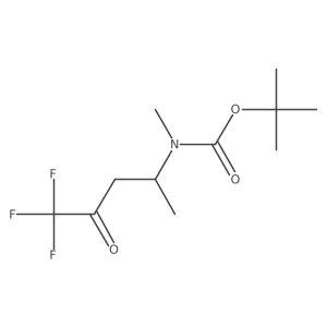 tert-butyl N-methyl-N-(5,5,5-trifluoro-4-oxopentan-2-yl)carbamate结构式