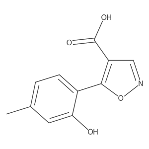 5-(2-Hydroxy-4-methylphenyl)-1,2-oxazole-4-carboxylic acid结构式