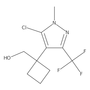 {1-[5-chloro-1-methyl-3-(trifluoromethyl)-1H-pyrazol-4-yl]cyclobutyl}methanol Structure