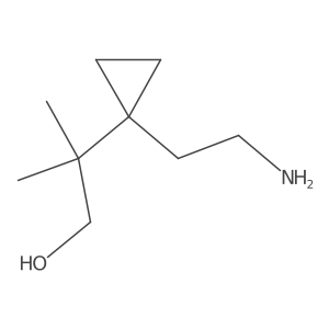 2-[1-(2-Aminoethyl)cyclopropyl]-2-methylpropan-1-ol结构式