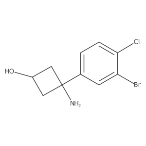 3-Amino-3-(3-bromo-4-chlorophenyl)cyclobutan-1-ol Structure