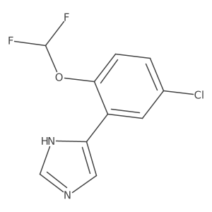 4-[5-chloro-2-(difluoromethoxy)phenyl]-1H-imidazole结构式