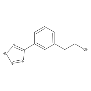 2-[3-(1H-1,2,3,4-tetrazol-5-yl)phenyl]ethan-1-ol结构式