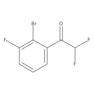 1-(2-Bromo-3-fluorophenyl)-2,2-difluoroethan-1-one结构式