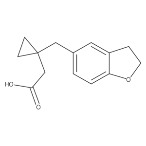 2-{1-[(2,3-Dihydro-1-benzofuran-5-yl)methyl]cyclopropyl}acetic acid Structure