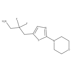 2,2-Difluoro-3-[2-(morpholin-4-yl)-1,3-thiazol-5-yl]propan-1-amine结构式