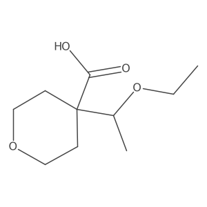 4-(1-Ethoxyethyl)oxane-4-carboxylic acid结构式