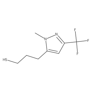 3-[1-methyl-3-(trifluoromethyl)-1H-pyrazol-5-yl]propane-1-thiol结构式