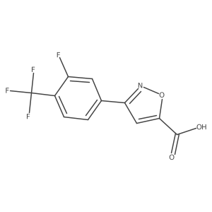3-[3-Fluoro-4-(trifluoromethyl)phenyl]-1,2-oxazole-5-carboxylic acid Structure
