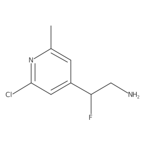 2-(2-Chloro-6-methylpyridin-4-yl)-2-fluoroethan-1-amine结构式