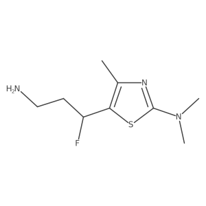 5-(3-amino-1-fluoropropyl)-N,N,4-trimethyl-1,3-thiazol-2-amine Structure