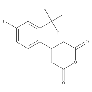 4-[4-Fluoro-2-(trifluoromethyl)phenyl]oxane-2,6-dione Structure