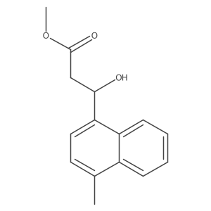 Methyl 3-hydroxy-3-(4-methylnaphthalen-1-yl)propanoate结构式