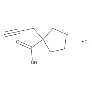 3-(Prop-2-yn-1-yl)pyrrolidine-3-carboxylic acid hydrochloride Structure