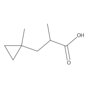 (2R)-2-Methyl-3-(1-methylcyclopropyl)propanoic acid Structure