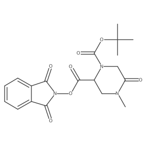 1-tert-butyl 2-(1,3-dioxo-2,3-dihydro-1H-isoindol-2-yl) 4-methyl-5-oxopiperazine-1,2-dicarboxylate结构式