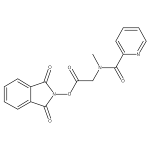 1,3-dioxo-2,3-dihydro-1H-isoindol-2-yl 2-[N-methyl-1-(pyridin-2-yl)formamido]acetate结构式