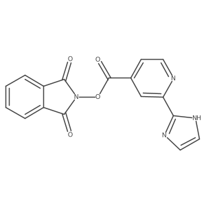 1,3-dioxo-2,3-dihydro-1H-isoindol-2-yl 2-(1H-imidazol-2-yl)pyridine-4-carboxylate结构式