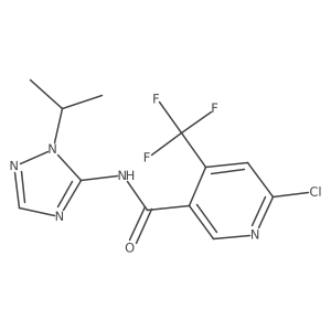 6-chloro-N-[1-(propan-2-yl)-1H-1,2,4-triazol-5-yl]-4-(trifluoromethyl)pyridine-3-carboxamide结构式