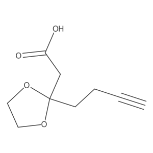 2-(2-But-3-ynyl-1,3-dioxolan-2-yl)acetic acid Structure