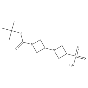 Tert-butyl 3-sulfamoyl-[1,3'-biazetidine]-1'-carboxylate结构式