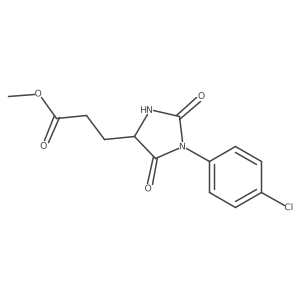 Methyl 3-[1-(4-chlorophenyl)-2,5-dioxoimidazolidin-4-yl]propanoate Structure