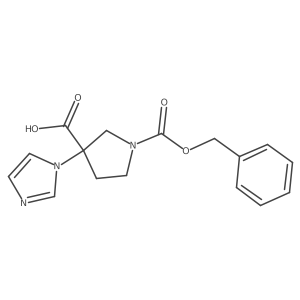 1-((Benzyloxy)carbonyl)-3-(1H-imidazol-1-yl)pyrrolidine-3-carboxylicacid Structure