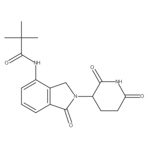 N-[2-(2,6-dioxo-3-piperidyl)-1-oxo-isoindolin-4-yl]-2,2-dimethyl-propanamide结构式