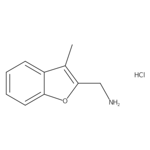 (3-Methyl-1-benzofuran-2-yl)methanamine hydrochloride结构式