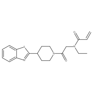 N-{2-[4-(1,3-benzothiazol-2-yl)piperidin-1-yl]-2-oxoethyl}-N-ethylprop-2-enamide Structure