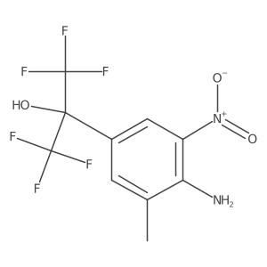 2-(4-Amino-3-methyl-5-nitrophenyl)-1,1,1,3,3,3-hexafluoropropan-2-ol Structure