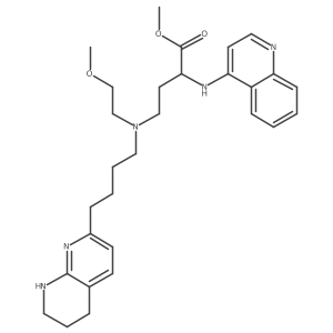Methyl (S)-4-[(2-Methoxyethyl)[4-(5,6,7,8-tetrahydro-1,8-naphthyridin-2-yl)butyl]amino]-2-(quinolin-4-ylamino)butanoate Structure