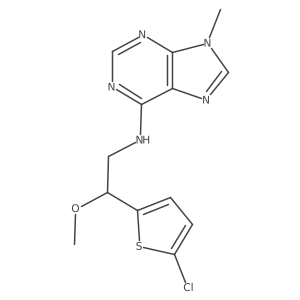 N-[2-(5-chlorothiophen-2-yl)-2-methoxyethyl]-9-methyl-9H-purin-6-amine结构式