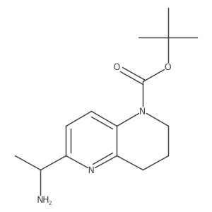 tert-Butyl (S)-6-(1-aminoethyl)-3,4-dihydro-1,5-naphthyridine-1(2H)-carboxylate Structure