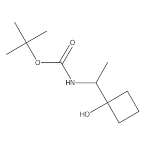 tert-butyl N-[1-(1-hydroxycyclobutyl)ethyl]carbamate结构式