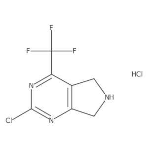 2-chloro-4-(trifluoromethyl)-5H,6H,7H-pyrrolo[3,4-d]pyrimidine hydrochloride结构式