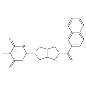 3-Methyl-6-[5-(quinoline-2-carbonyl)-1,3,3a,4,6,6a-hexahydropyrrolo[3,4-c]pyrrol-2-yl]-1,3-diazinane-2,4-dione Structure