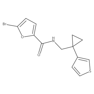5-bromo-N-{[1-(thiophen-3-yl)cyclopropyl]methyl}furan-2-carboxamide Structure