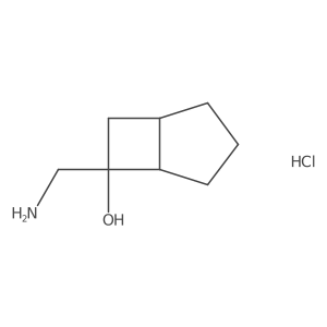 6-(Aminomethyl)bicyclo[3.2.0]heptan-6-ol;hydrochloride结构式