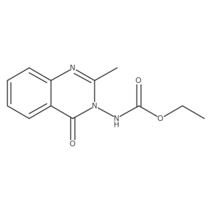 Carbamic acid, (2-methyl-4-oxo-3(4H)-quinazolinyl)-, ethyl ester Structure