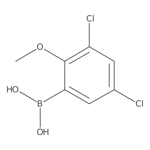 3,5-Dichloro-2-methoxyphenylboronic acid结构式