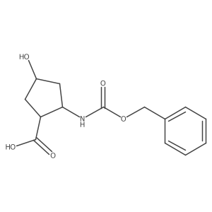 2-{[(Benzyloxy)carbonyl]amino}-4-hydroxycyclopentane-1-carboxylic acid Structure