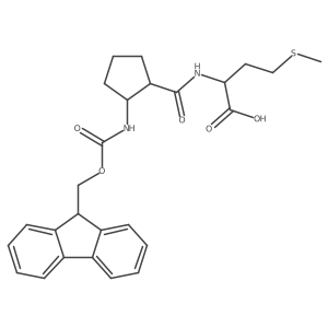 (2S)-2-{[2-({[(9H-fluoren-9-yl)methoxy]carbonyl}amino)cyclopentyl]formamido}-4-(methylsulfanyl)butanoic acid结构式